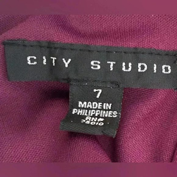 CITY STUDIO Mini Dress Sz 7 (Small) Lace Burgundy Sleeveless Fit Flare NWT - Picture 14 of 16